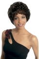 Black Wavy Brazilian Remy Hair Easy Short Wigs