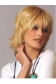 Wavy Blonde Short Human Hair Wigs