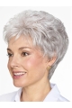 Short Grey Wavy 8" Women Classic Wig