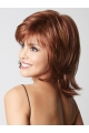 Auburn Chin Length Wavy Synthetic Capless Wigs