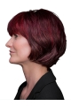 Remy Human Hair 10" Wavy Chin Length Red Wigs Bob