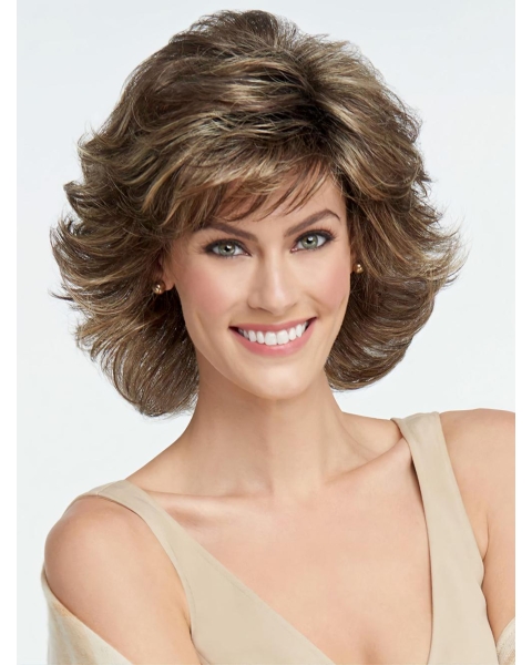 Wavy Chin Length 6" Capless Layered Best Looking Synthetic Wigs