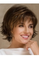 Synthetic Bobs Brown Wavy 9" Medium Wig