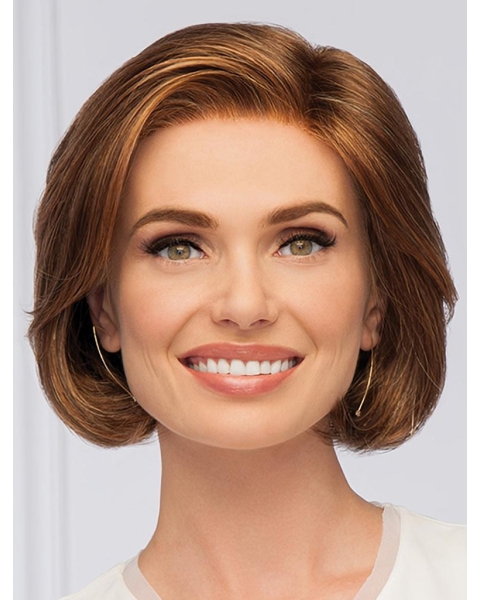 Auburn Bobs Wavy Monofilament 10" Synthetic Wigs Women