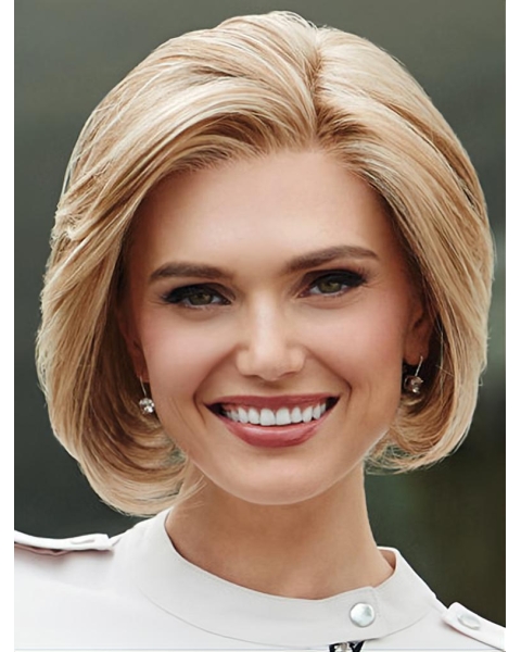 Monofilament Blonde Wavy Bobs 10" Synthetic Wigs