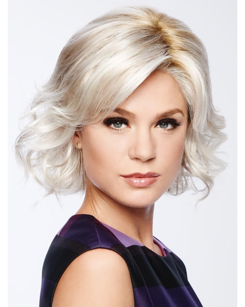 Wavy Chin Length 10" Capless Bob Capless Adjustable Wigs