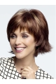 Auburn 10" With Bangs Chin Length Hairstyles Monofilament Wigs