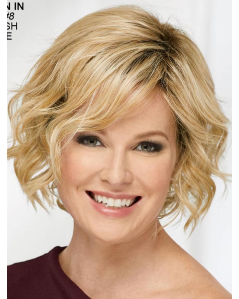 10" Chin Length Blonde Wavy Beautiful Bob Wigs