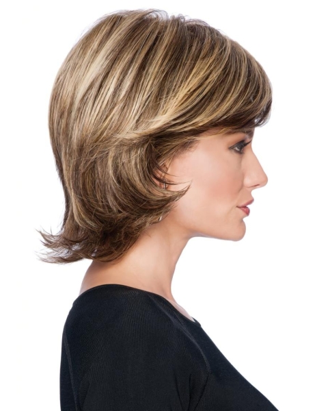 Brown Capless 12" Layered Top Synthetic Wigs