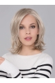 Blonde Monofilament 12" With Bangs Durable Synthetic Wigs