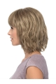 Blonde Monofilament 12" With Bangs Convenient Synthetic Wigs