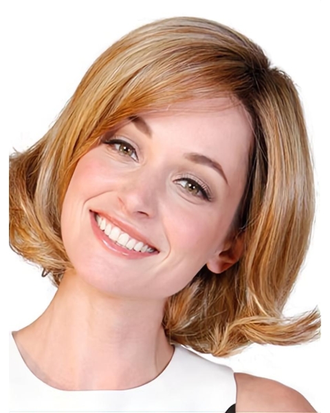 Wavy 10" Auburn Synthetic Bobs Women Wig Medium