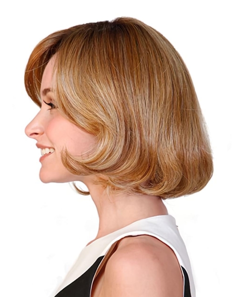 Wavy 10" Auburn Synthetic Bobs Women Wig Medium