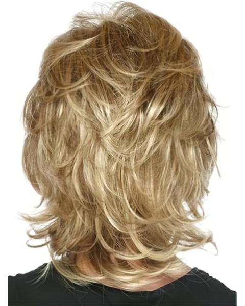 Durable Blonde Wavy Chin Length Classic Wigs