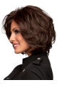 Easy Monofilament Auburn Wavy Chin Length Full Lace Wigs