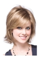 Modern Blonde Chin Length Synthetic Wigs