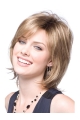 Modern Blonde Chin Length Synthetic Wigs