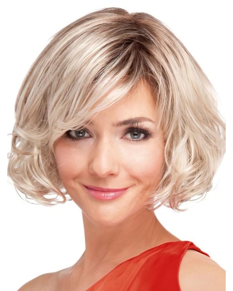 High Quality Wavy Bobs Blonde Short Wigs