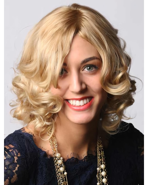 14" Blonde Capless Human Hair Wigs