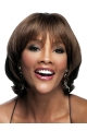 Durable Brown Wavy Chin Length African American Wigs