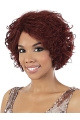 Preferential Red Wavy Chin Length African American Wigs