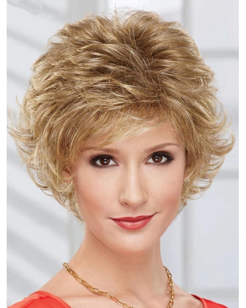 Perfect Chin Length Wavy Blonde Layered New Design Wigs