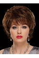 Fashional Chin Length Wavy Brown With Bangs Beautiful Wigs