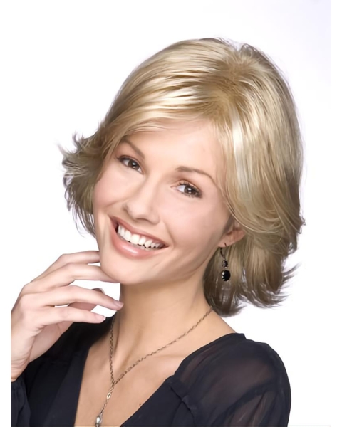 Fashion Blonde Wavy Chin Length Classic Wigs