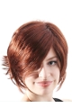 Beautiful Auburn Wavy Chin Length Synthetic Wigs