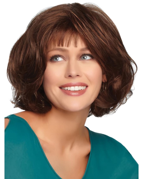 Modern Monofilament Wavy Chin Length Wigs