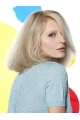 Young Fashion Long Bobs Platinum Blonde Full Lace Human Wigs