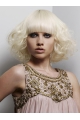 Young Fashion Platinum Blonde Beautiful Chin Length Wavy Full Lace Wigs