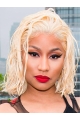 Blonde 12" Wavy Without Bangs Chin Length Nicki Minaj Wigs