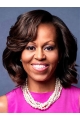 Wavy Ombre/2 Tone Capless Chin Length Bobs Michelle Obama Wigs