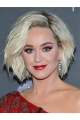 Wavy Grey Lace Front Chin Length Bobs Katy Perry Wigs