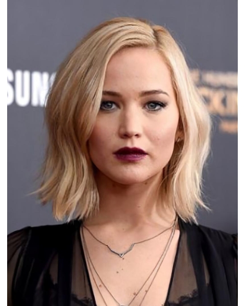 12" Full Lace Chin Length Synthetic Wavy Jennifer Lawrence Wigs