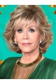 Blonde 12" Wavy Layered Chin Length Jane Fonda Wigs