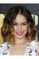 Wavy 12" Chin Length Ombre/2 Tone Synthetic Emilia Clarke Wigs