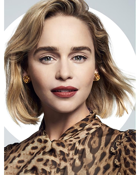 Wavy 12" Chin Length Blonde Synthetic Emilia Clarke Wigs