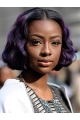 12" Lace Front Chin Length Black to Purple Bobs Justine Skye Wigs