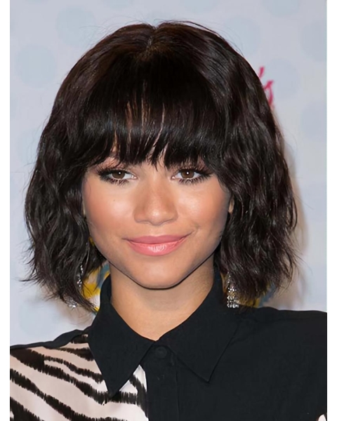 Capless 12" Wavy Chin Length Bobs Zendaya Wigs