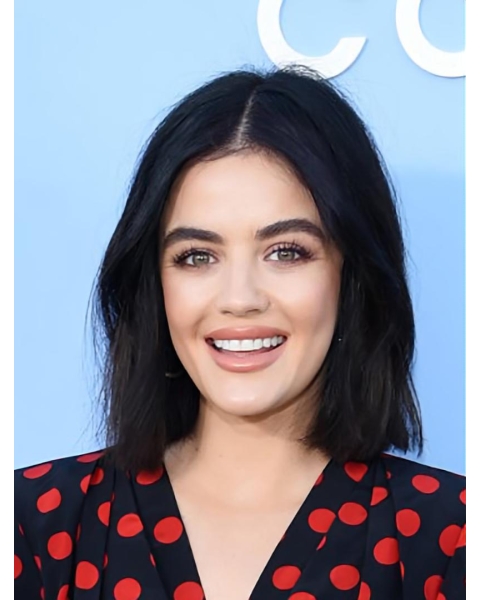 Chin Length Lace Front Remy Human Hair Wavy 12" Lucy Hale Wigs