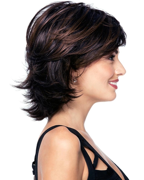 Synthetic Chin Length Layered Elegant Wigs