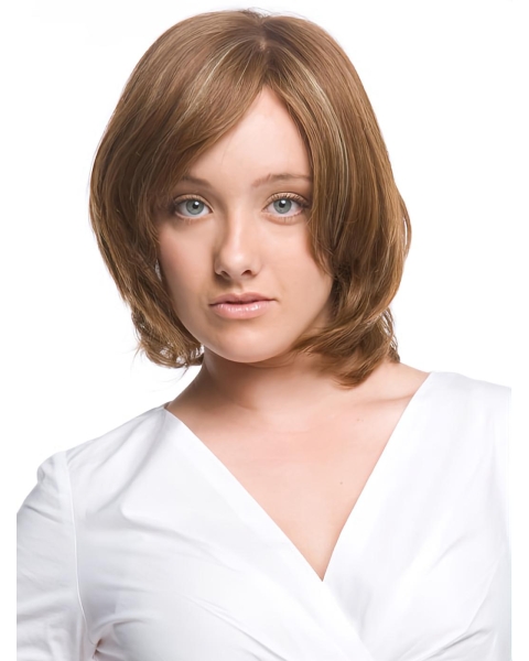 Monofilament Wavy Remy Human Hair Stylish Medium Wigs