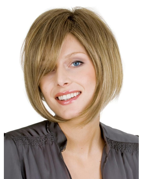 Bobs Faddish Blonde Wavy Medium Wigs