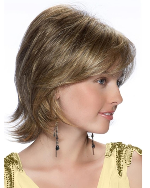 Impressive Synthetic Brown Wavy Medium Wigs