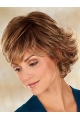 Glamorous Synthetic Brown Wavy Medium Wigs