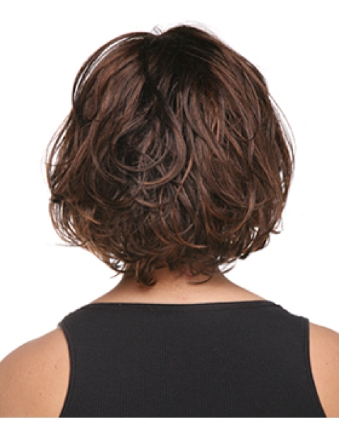 Easeful Auburn Wavy Chin Length African American Wigs