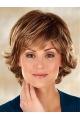 Tempting Synthetic Brown Wavy Medium Wigs