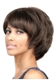 Sassy Brown Wavy Chin Length Bob Wigs